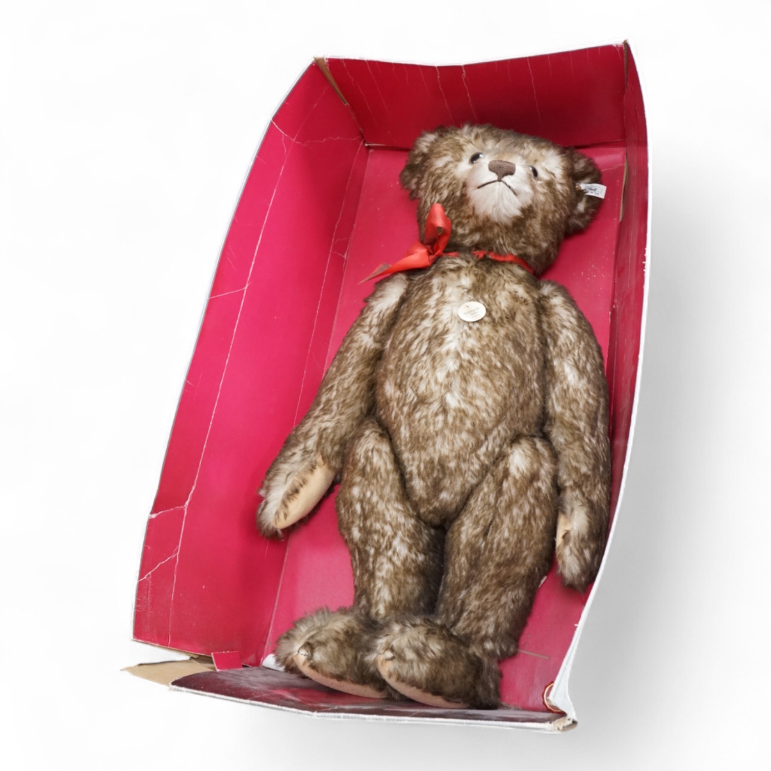 A modern Steiff Teddy Bear, part boxed, 67cm high.